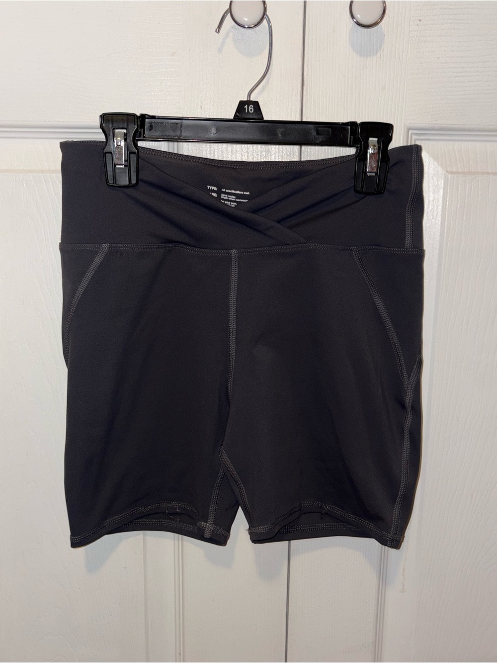 RSQ High Waisted Biker Shorts Black Athletic Workout Size M